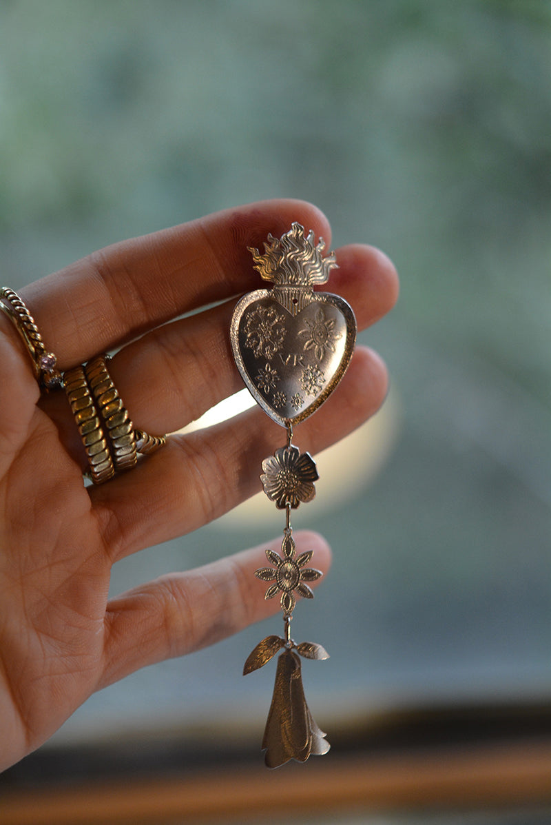 Corazon de Chinita plata